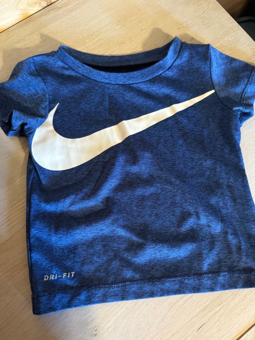 Nike Blue Athletic Tee with White Swoosh 12 Month